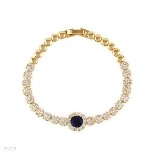 FANCY FLOWER GREEN SOLITAIRE BRACELET