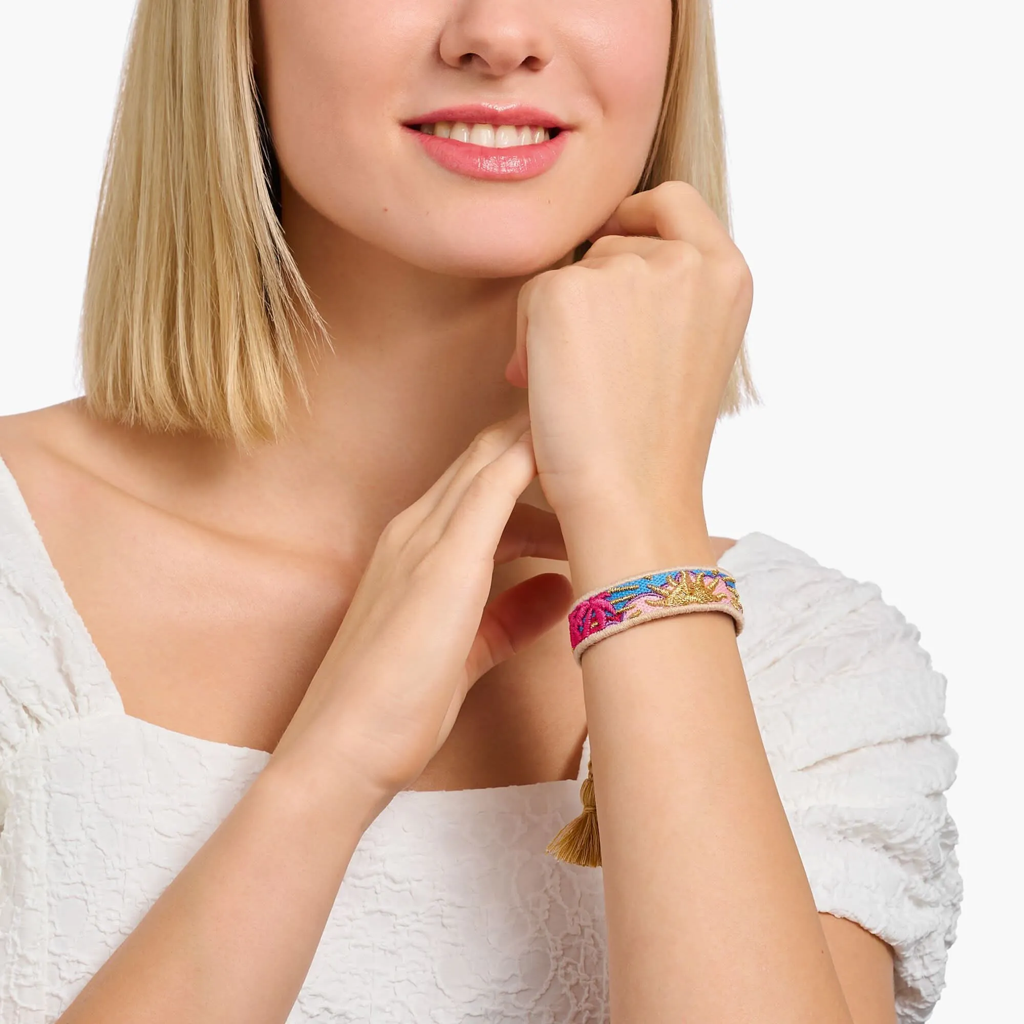 Festival Colourful Ornamental Woven Bracelet ACC0046-302-7