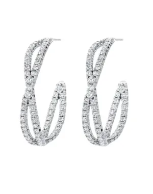 Fidelity Diamond Petite Hoop Earrings