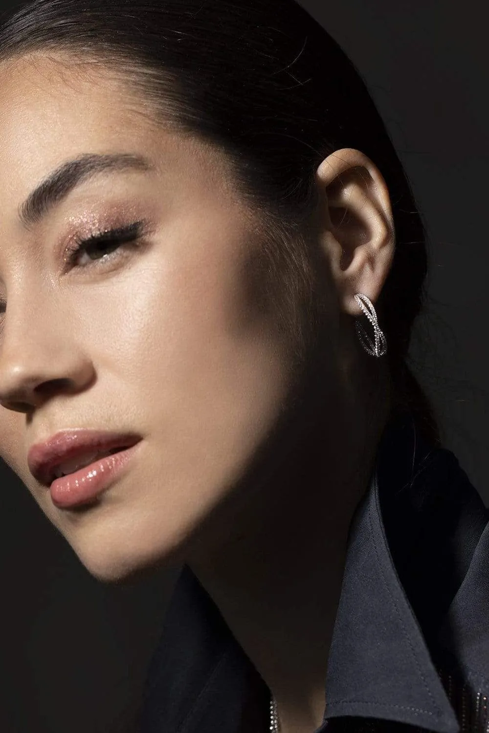 Fidelity Diamond Petite Hoop Earrings