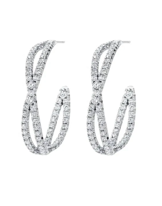 Fidelity Diamond Petite Hoop Earrings