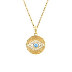 Gaia Necklace Gold Aqua