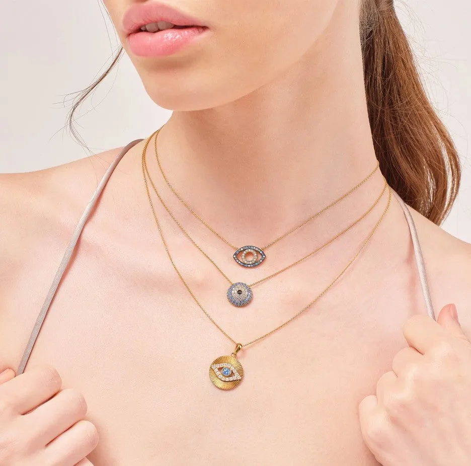 Gaia Necklace Gold Aqua