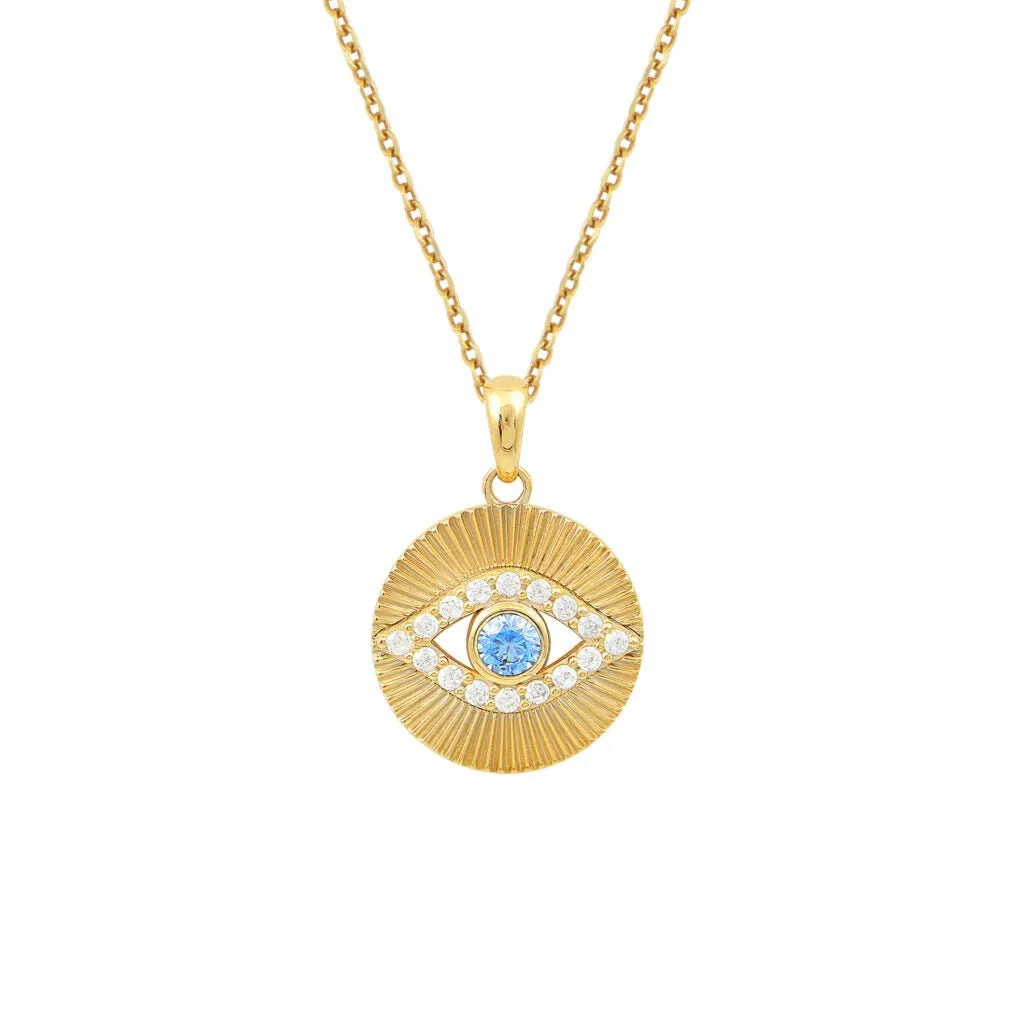 Gaia Necklace Gold Aqua