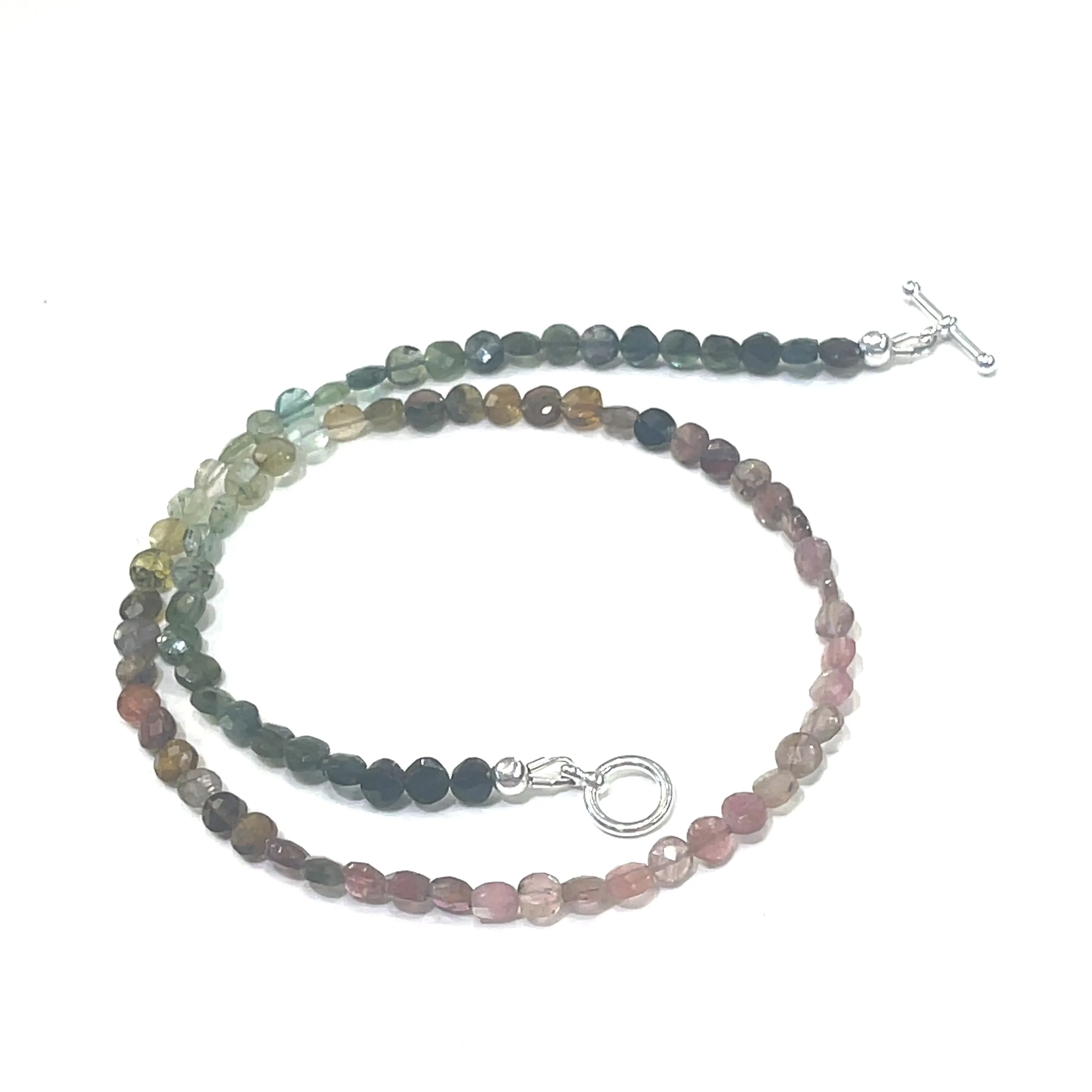 Genuine Watermelon Tourmaline gemstone necklaces