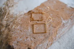 Geometric Square Drop Earrings