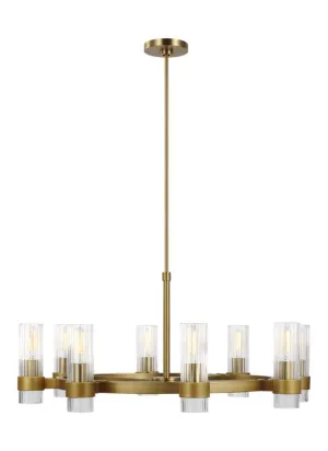 GL CM 8L chandelier, Polished Nickel finish