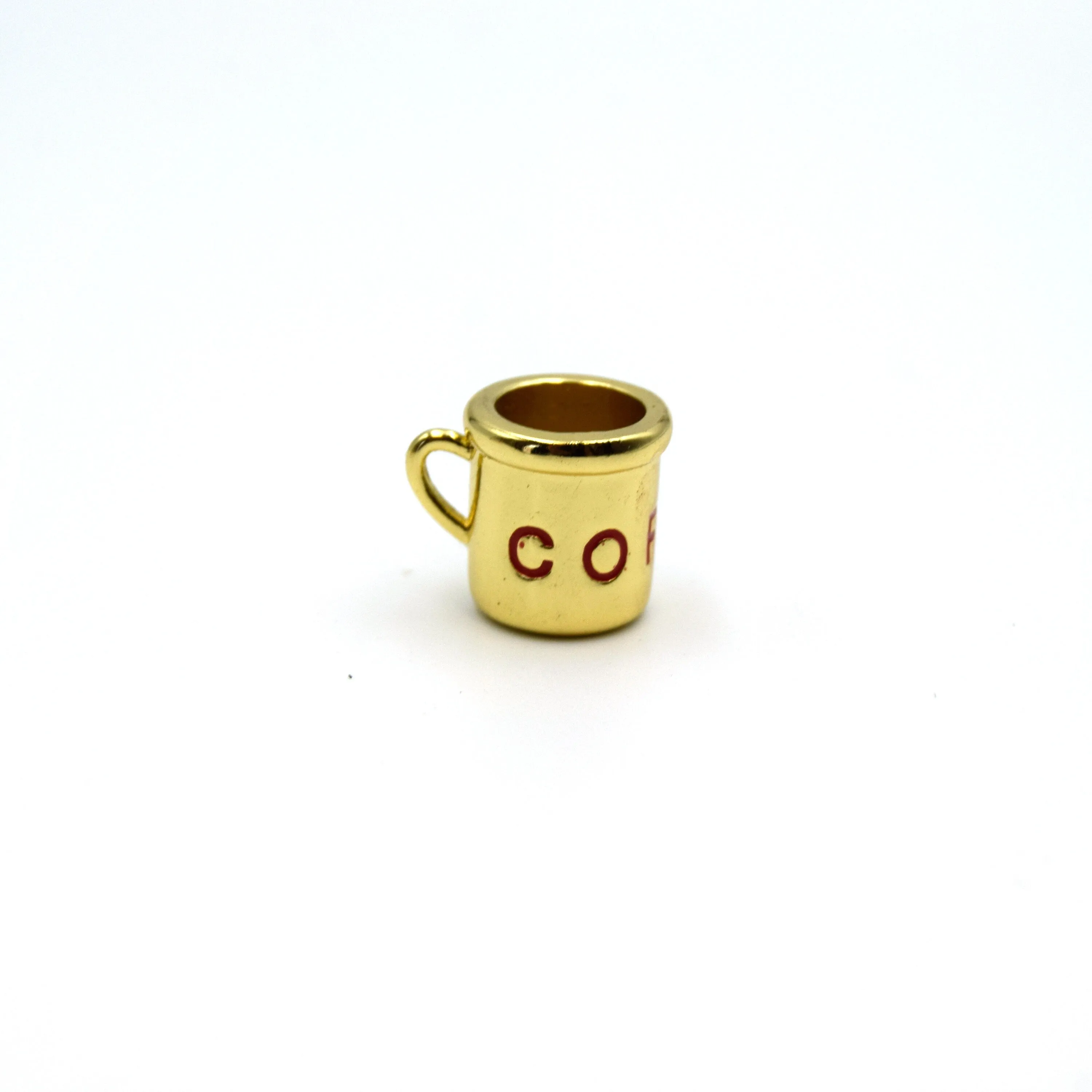 Gold Coffee Mug Charm for Bracelet - Sold Individually