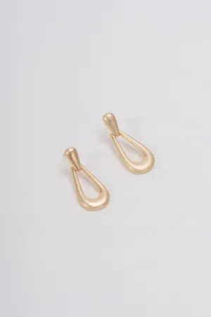Gold Drop Loop Earrings