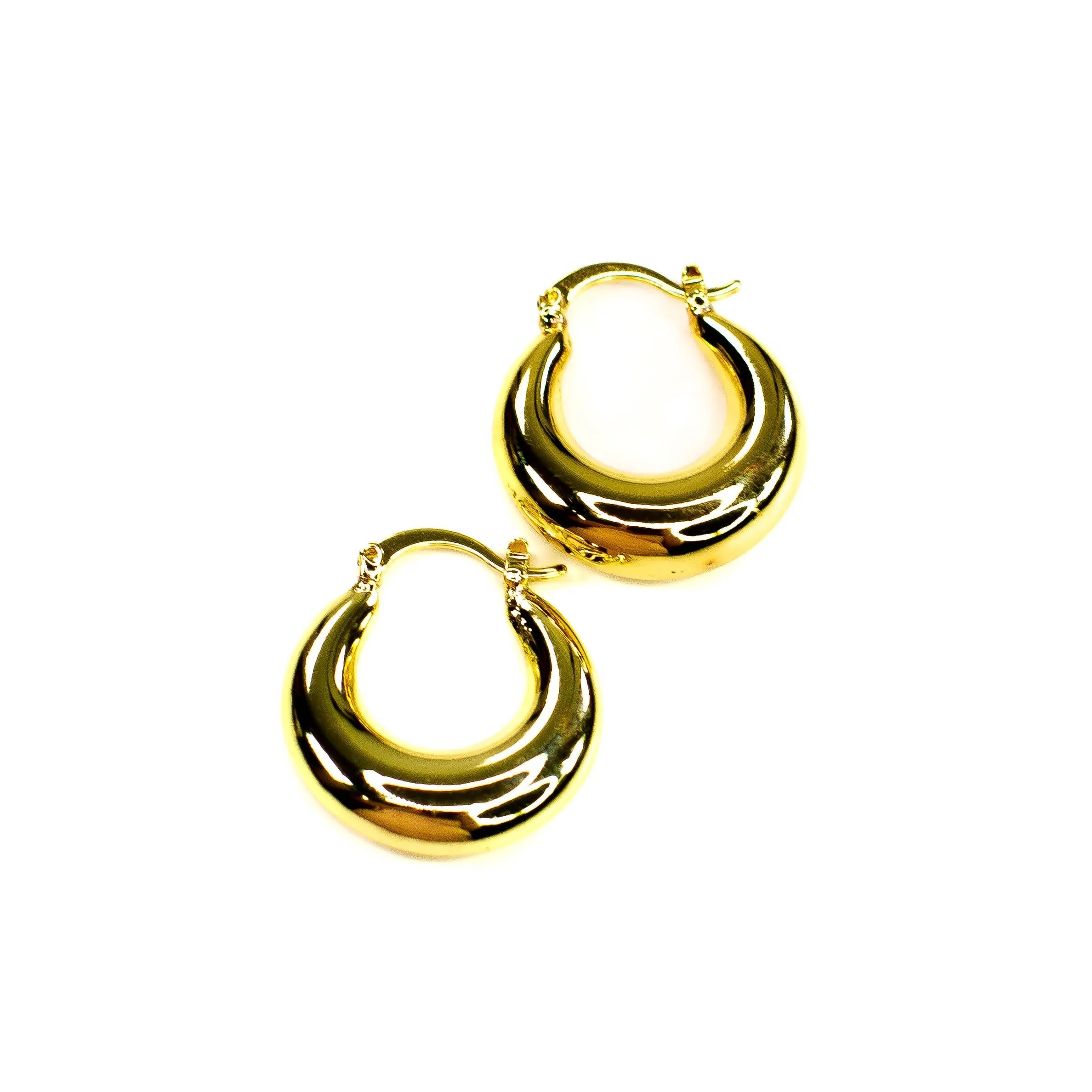 Gold smooth Hoop Earrings- Multiple Sizes