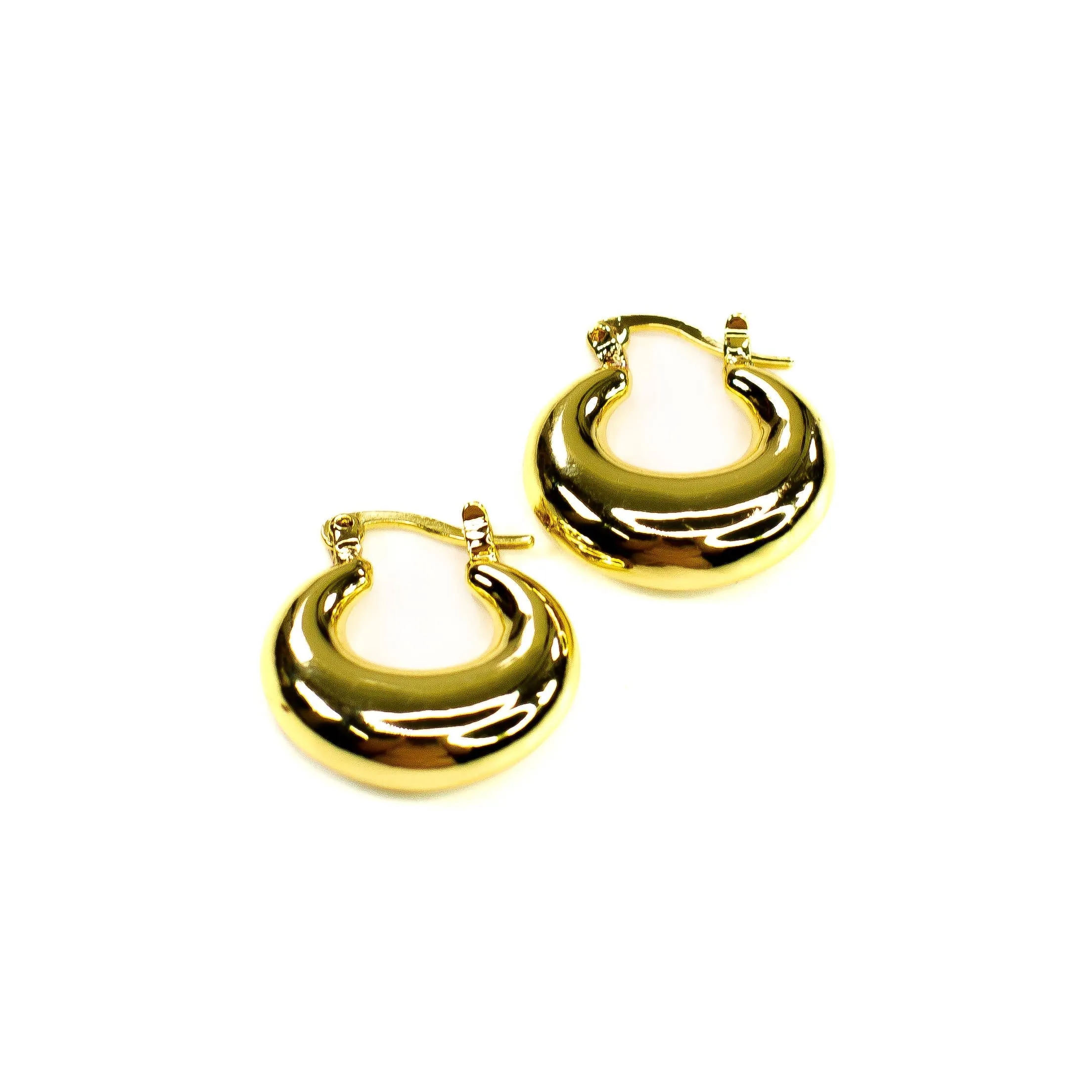Gold smooth Hoop Earrings- Multiple Sizes