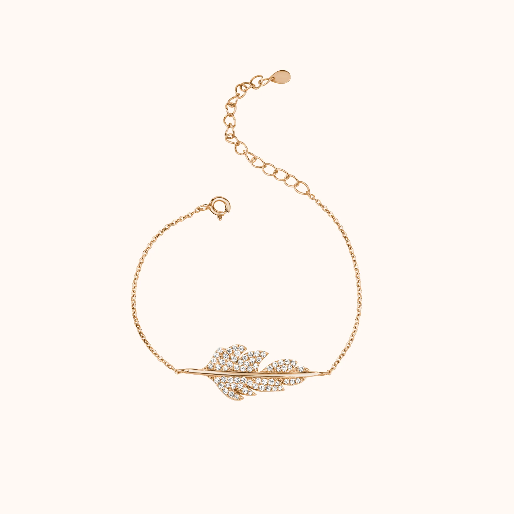 Graceful Leaf Diamond Bracelet