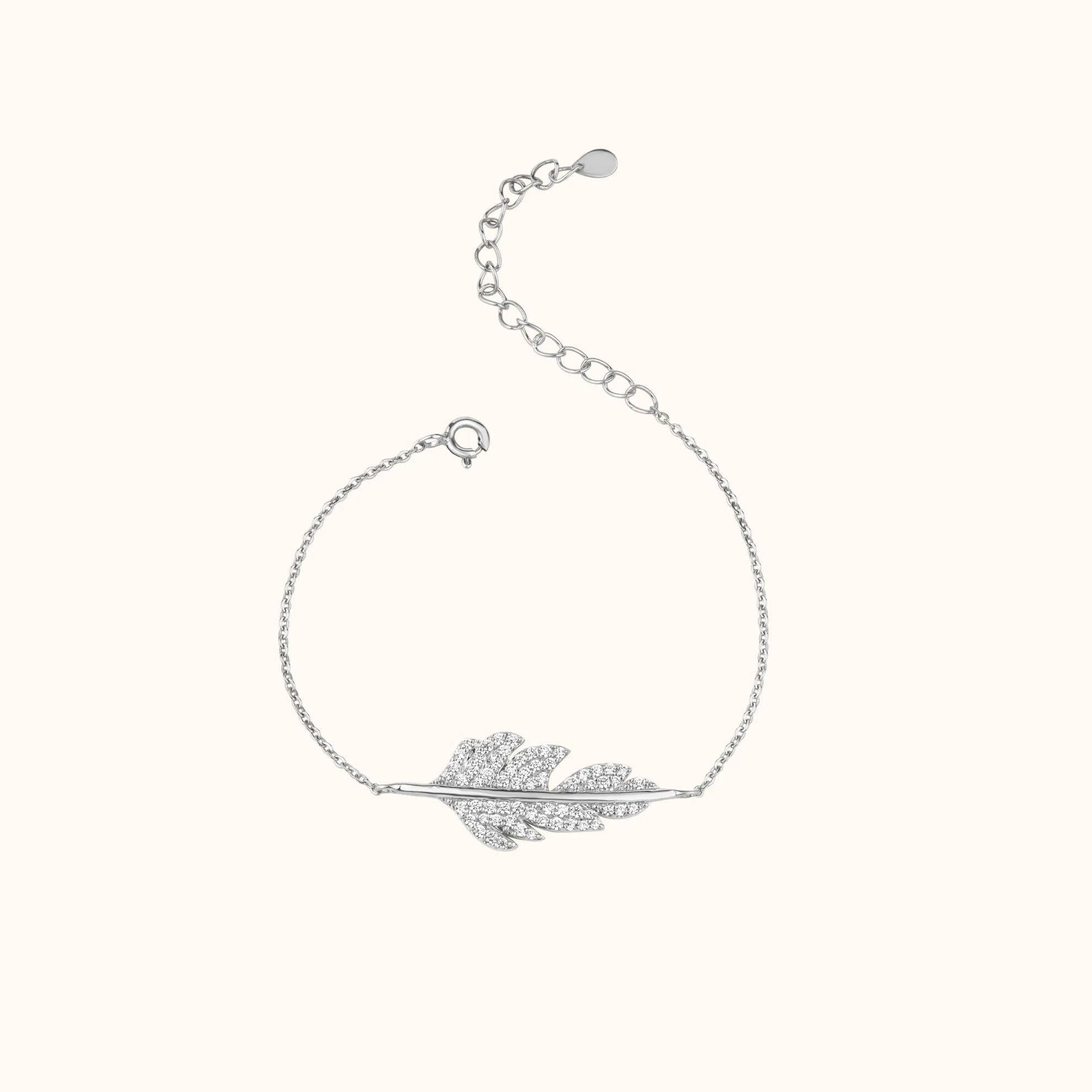 Graceful Leaf Diamond Bracelet