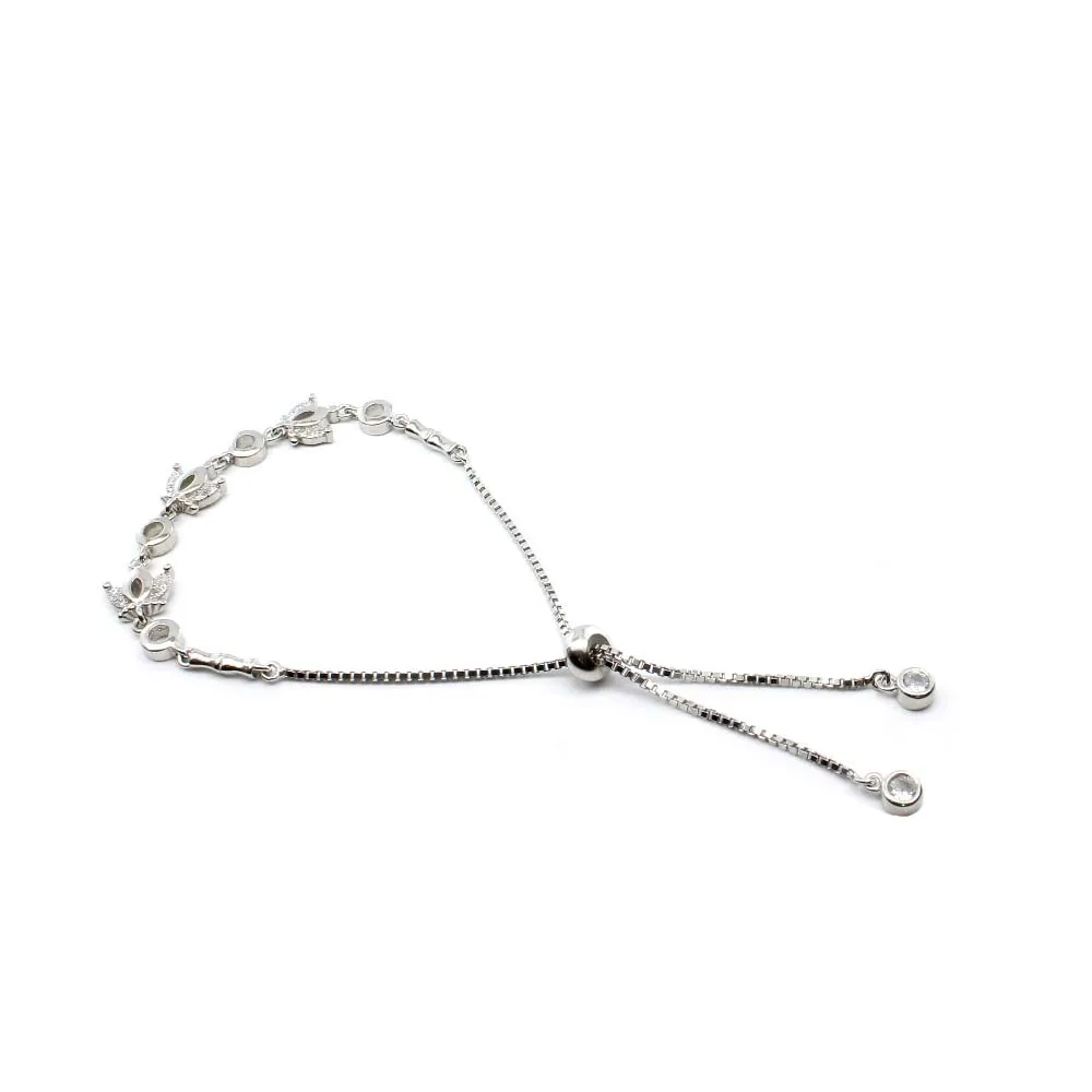Graceful Real 925 Sterling Silver platinum finish Bracelet for Girls
