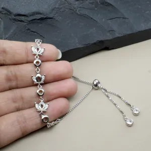 Graceful Real 925 Sterling Silver platinum finish Bracelet for Girls