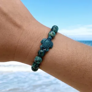 Granite Bead Sea Turtle Bracelet