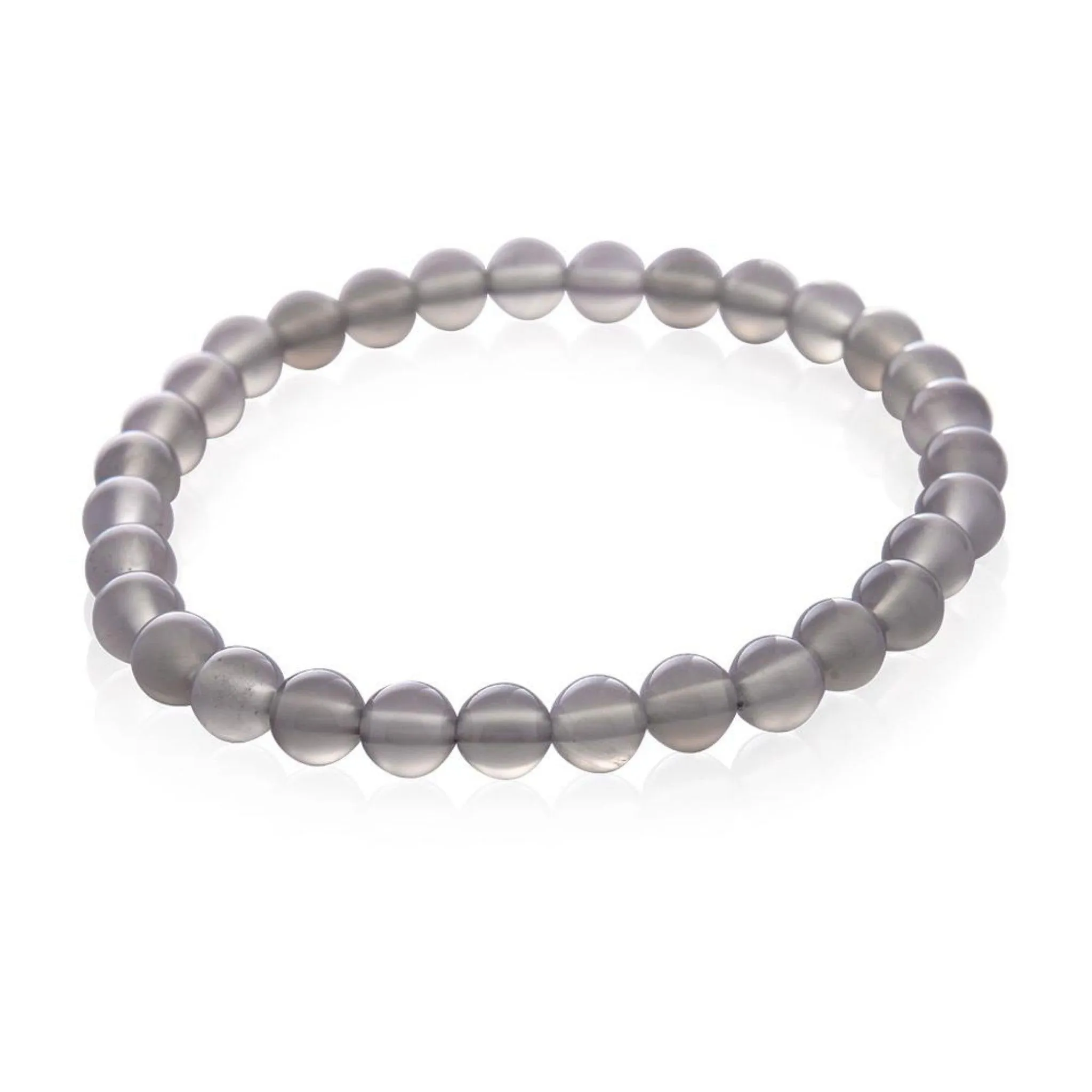Grey Agate Stone Bracelet