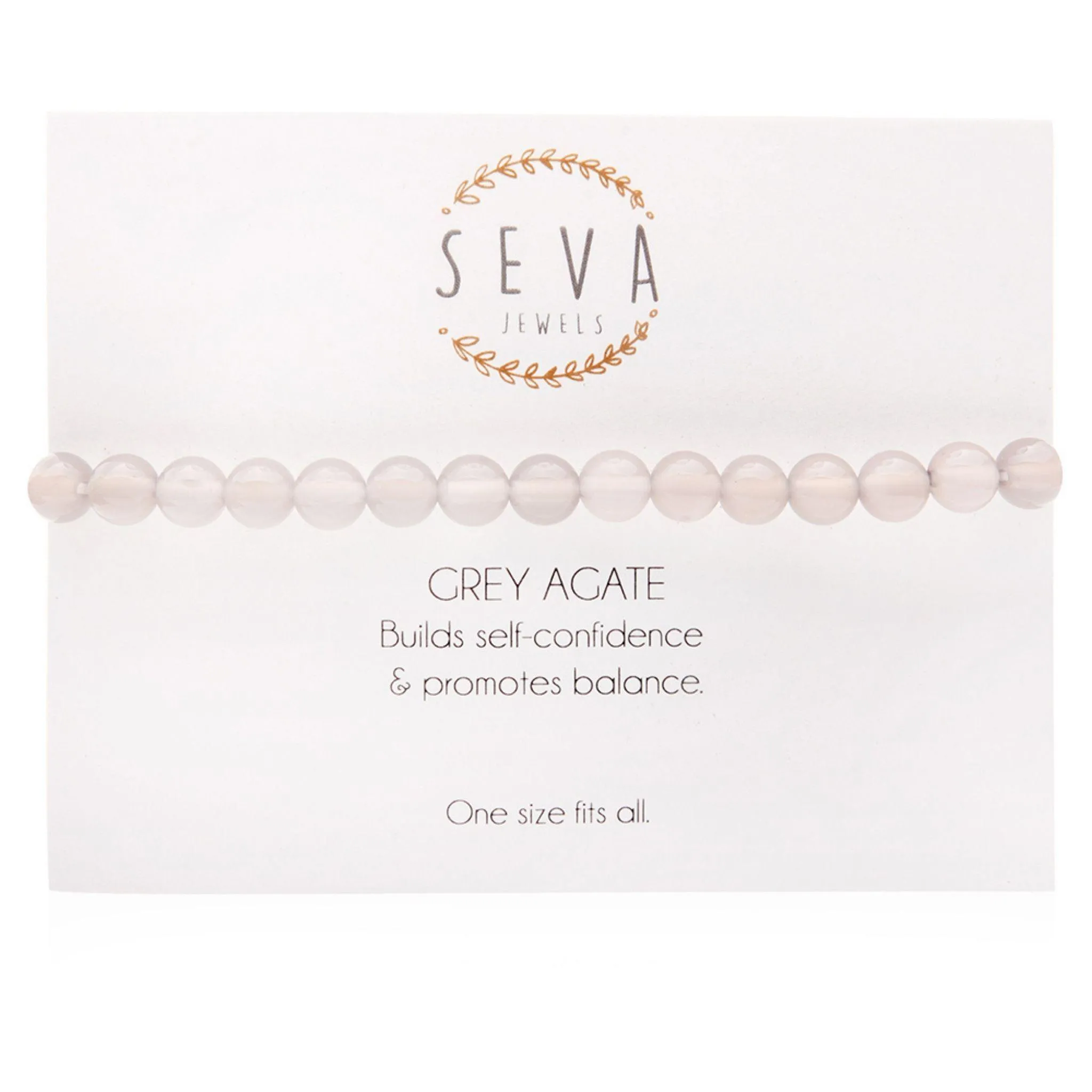 Grey Agate Stone Bracelet