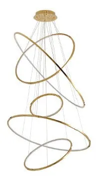 Halo 1200 5 Tier Brass pendant 2 x 1200   3 x 700mm warm /cool white LED 245w