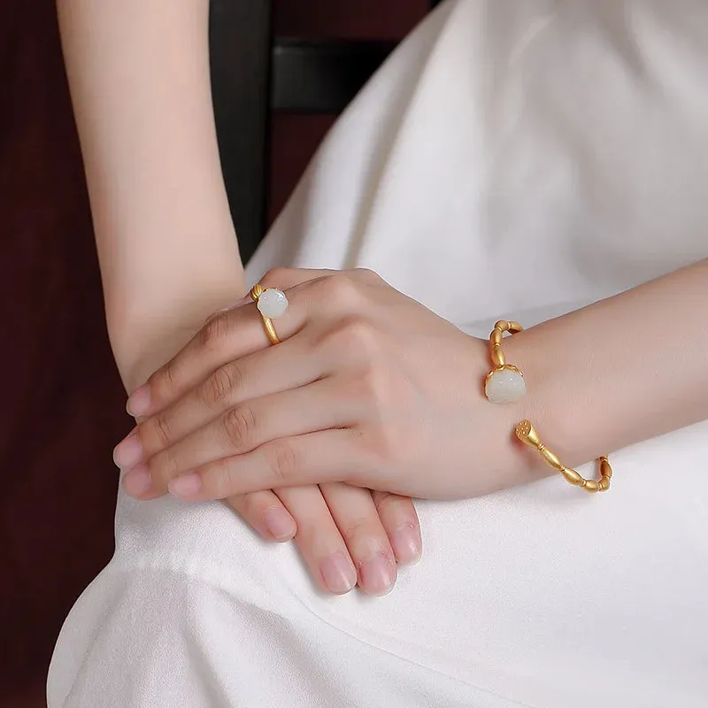 Handmade Vivid Lotus Roots Bangles