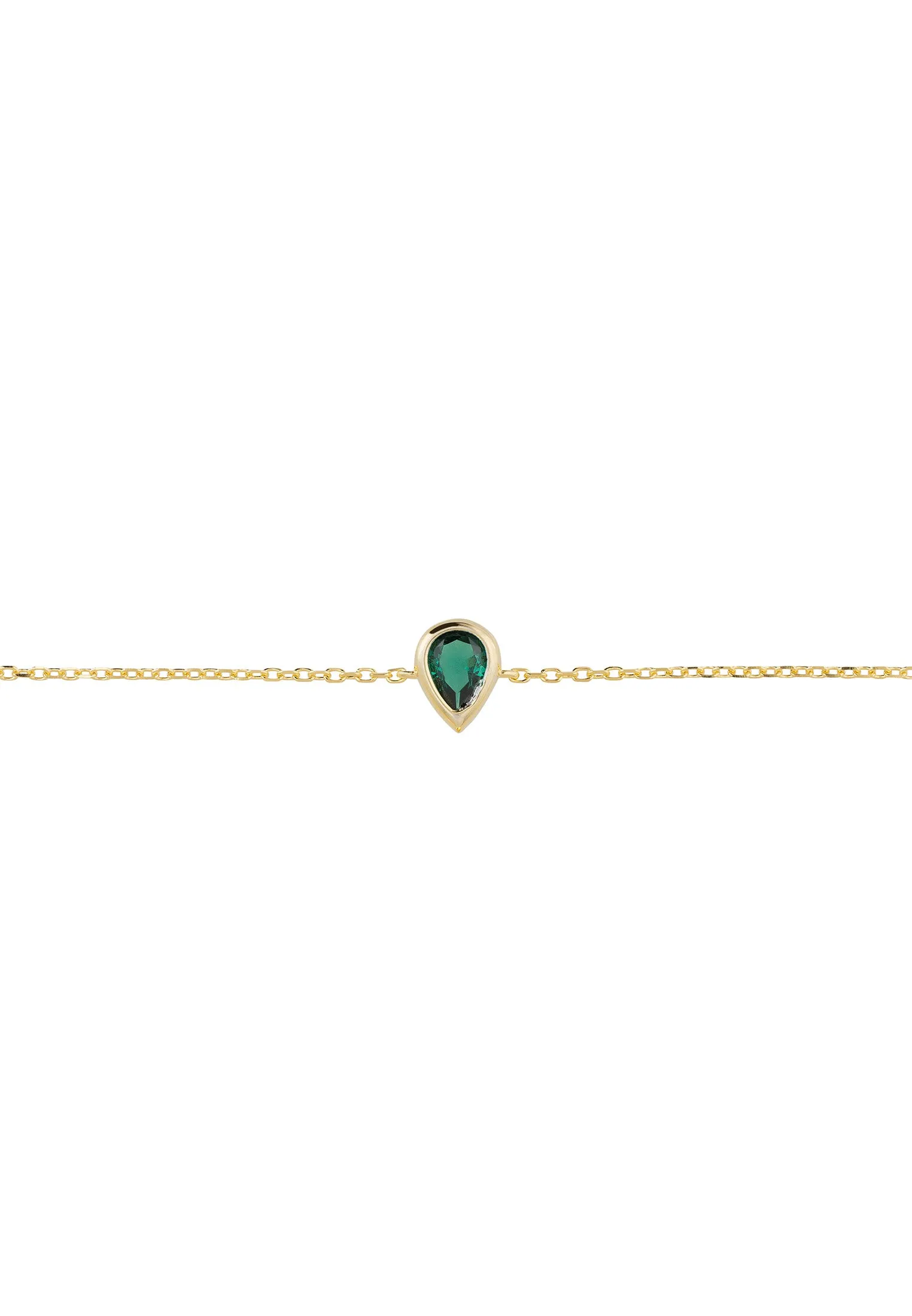 Harriett Mini Teardrop Petrol Tourmaline Bracelet Gold