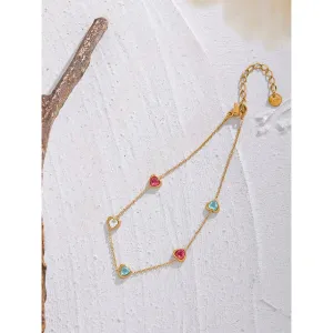 Heart-To-Heart Bracelet / Anklet - 18K Gold Coated