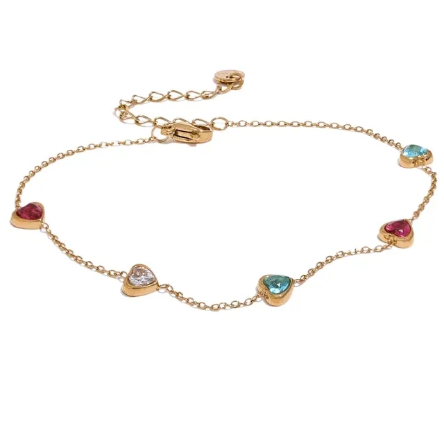 Heart-To-Heart Bracelet / Anklet - 18K Gold Coated