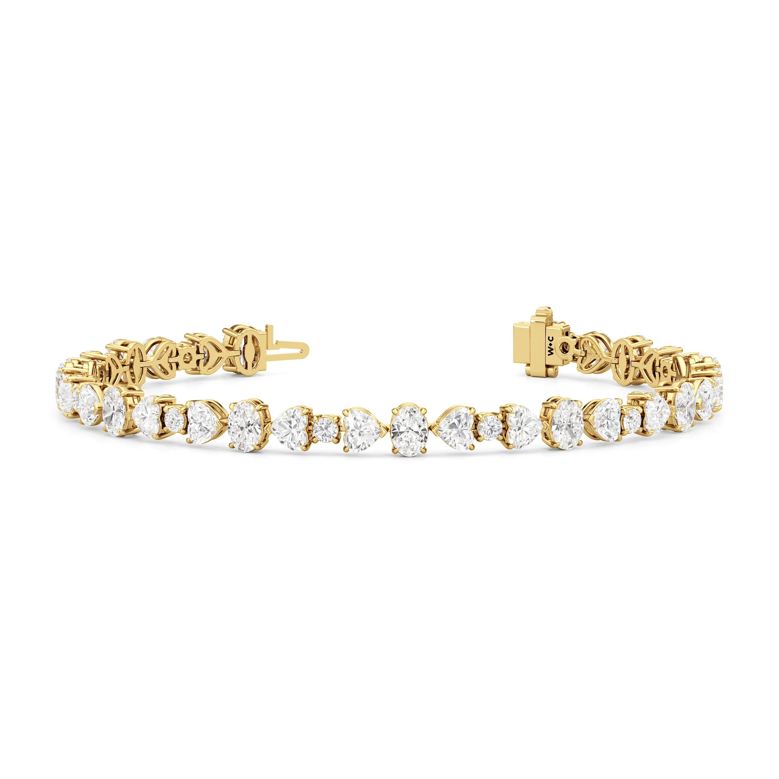 Hearts and Ovals Tennis Bracelet