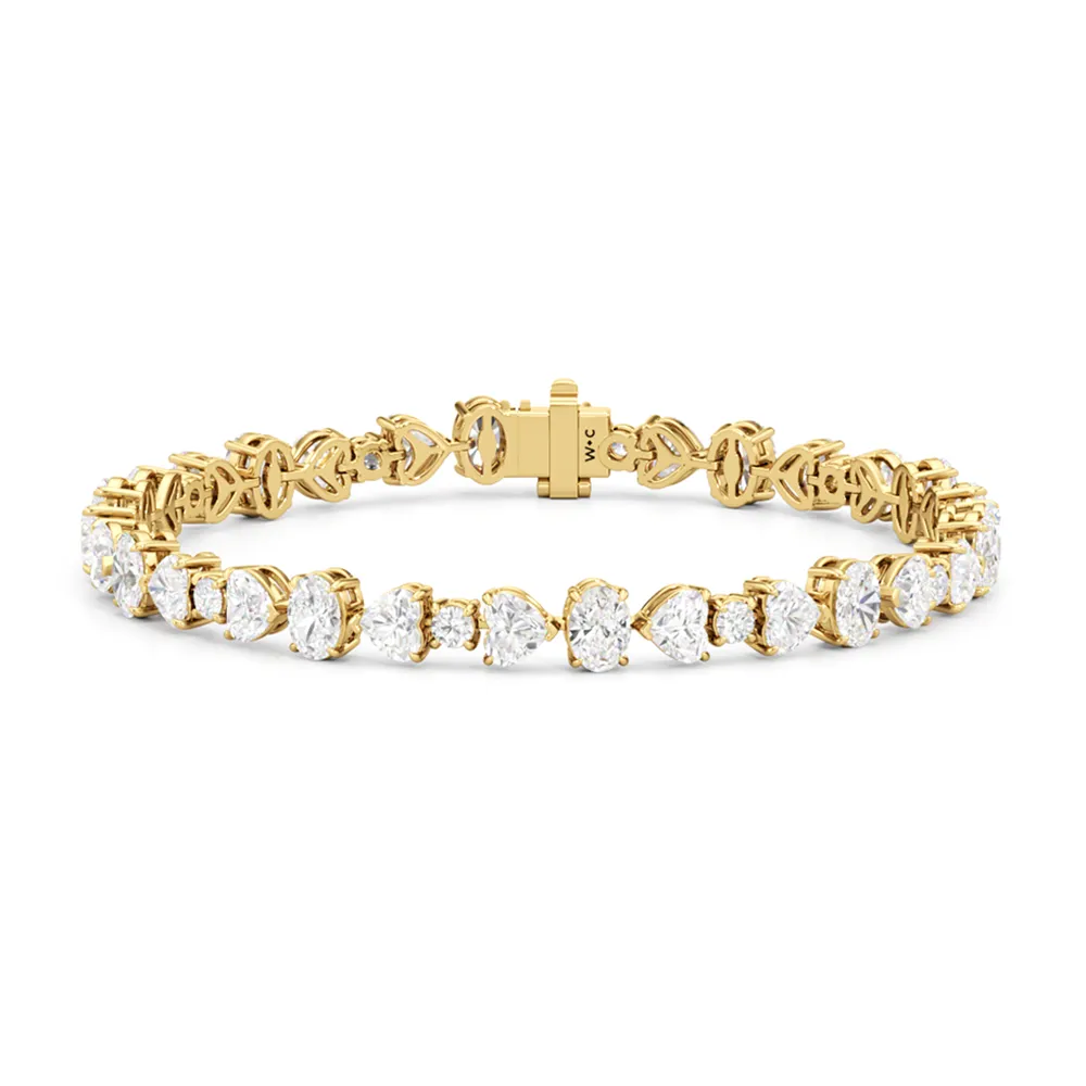 Hearts and Ovals Tennis Bracelet