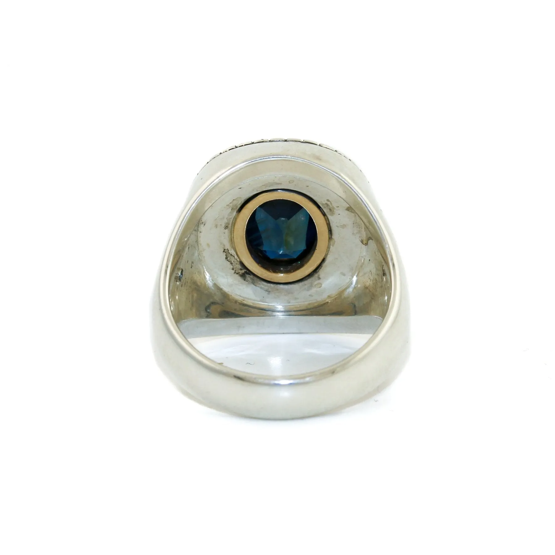 Heavy "Sirius" Signet x Blue Montana Sapphire