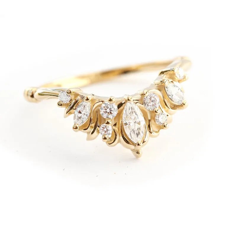Illuminati unique wedding nesting diamond ring
