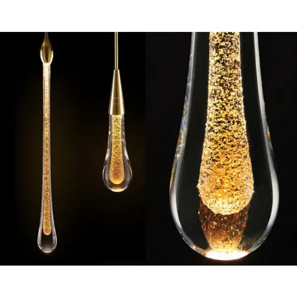 JADORE Pendant 20LT Brass and gold with clear drops