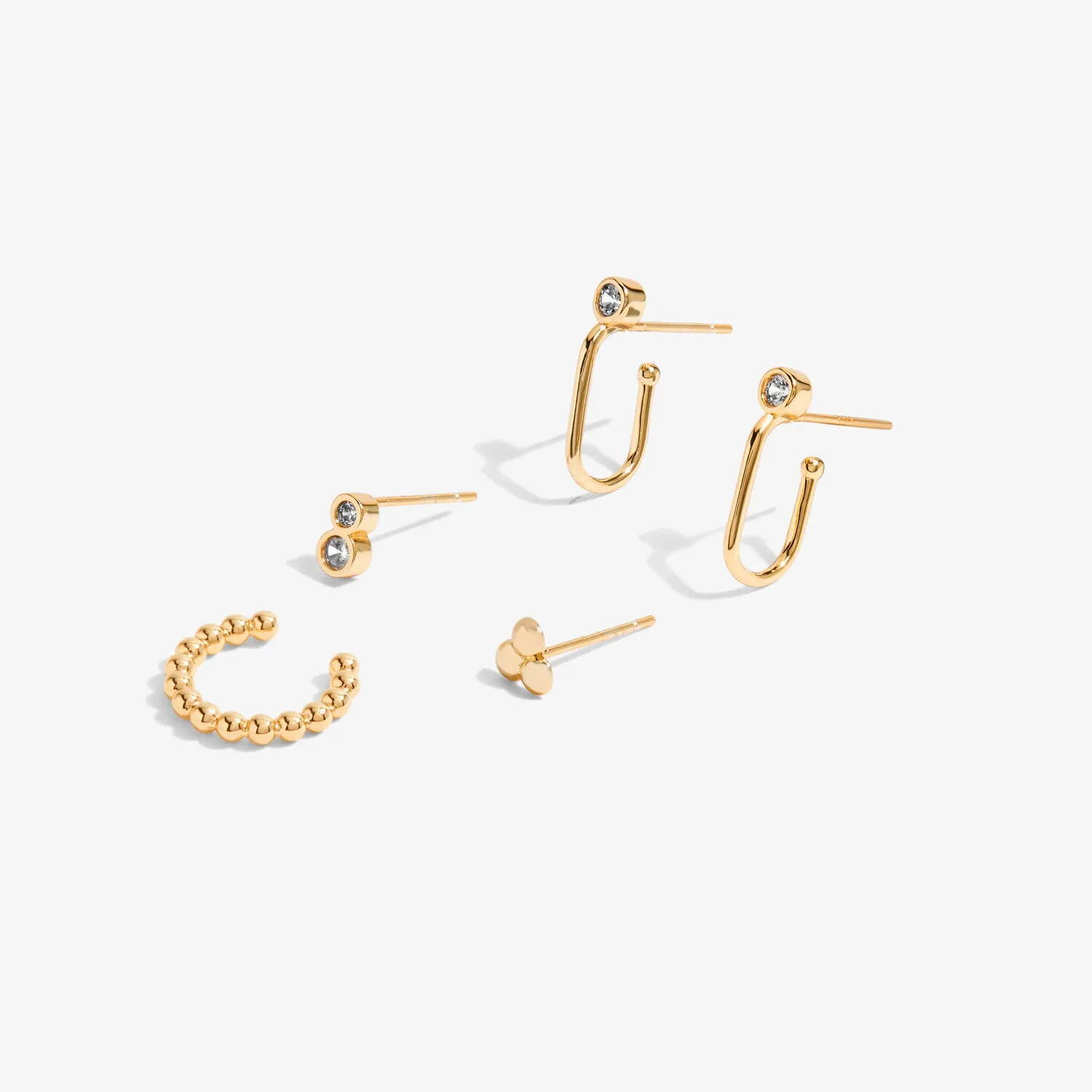 Joma Jewellery Stacks Of Style Gold Set Of Earrings