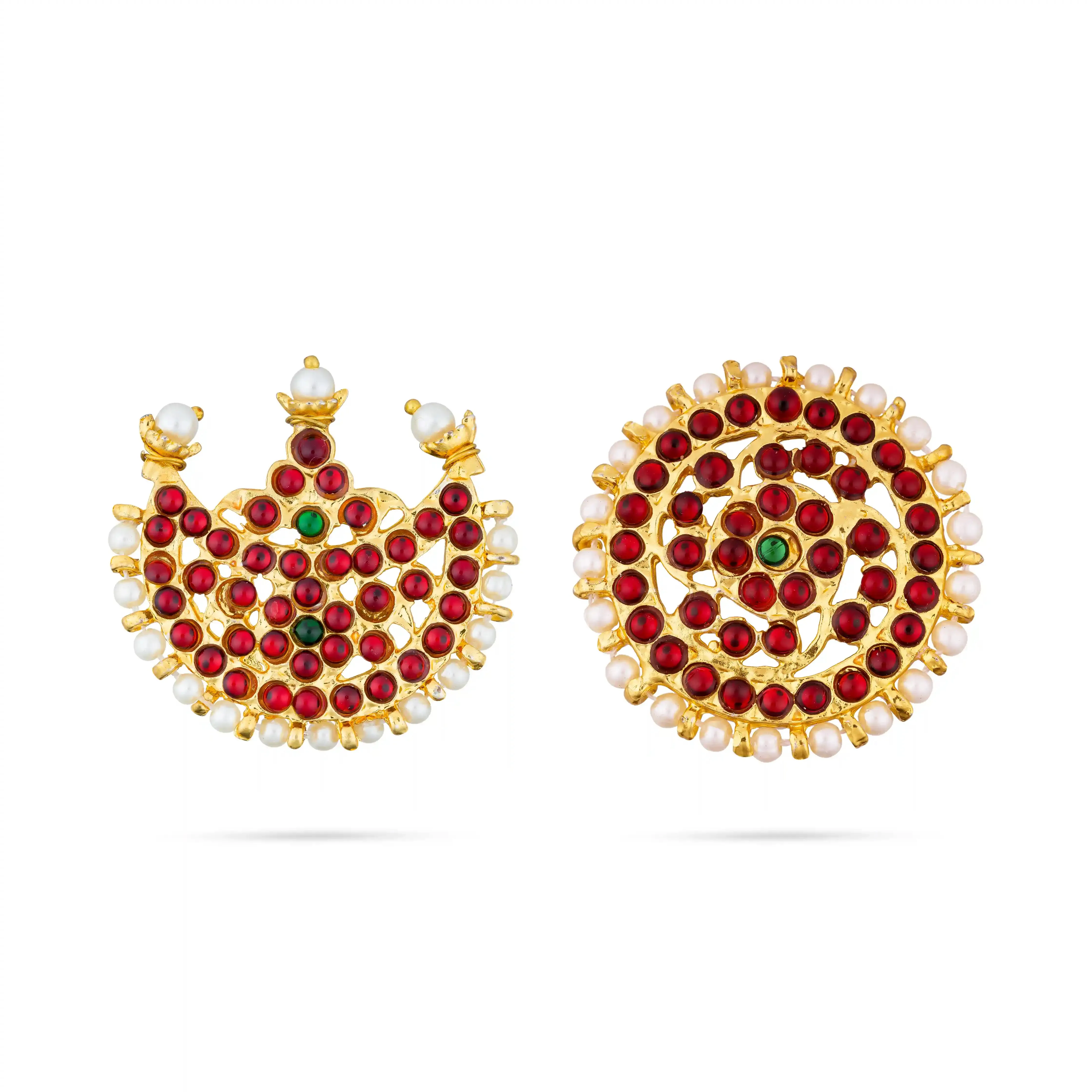 Kemp Dance Jewellery Set | Pearls with Stone Kemp Jewellery Set/ Bharatanatyam Jewellery Set for Dance