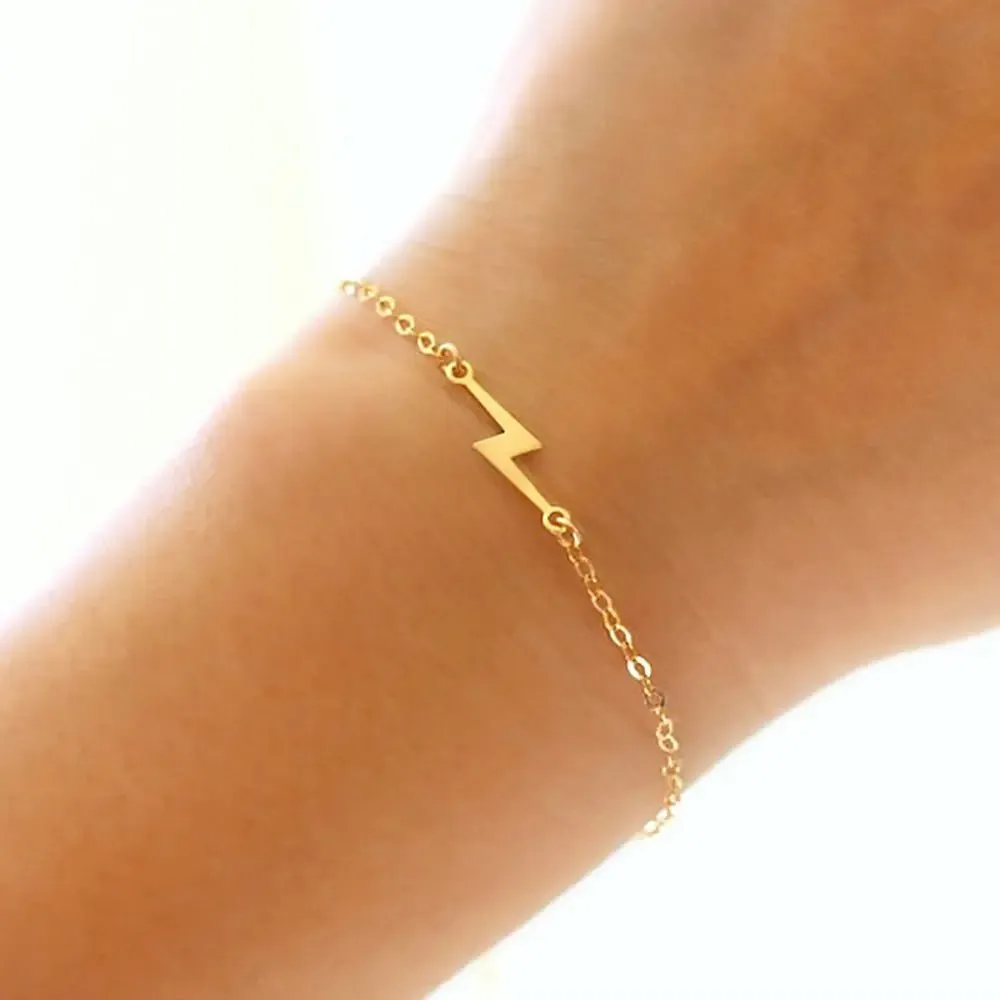 Kyerlyn Gold Lightning Bracelets