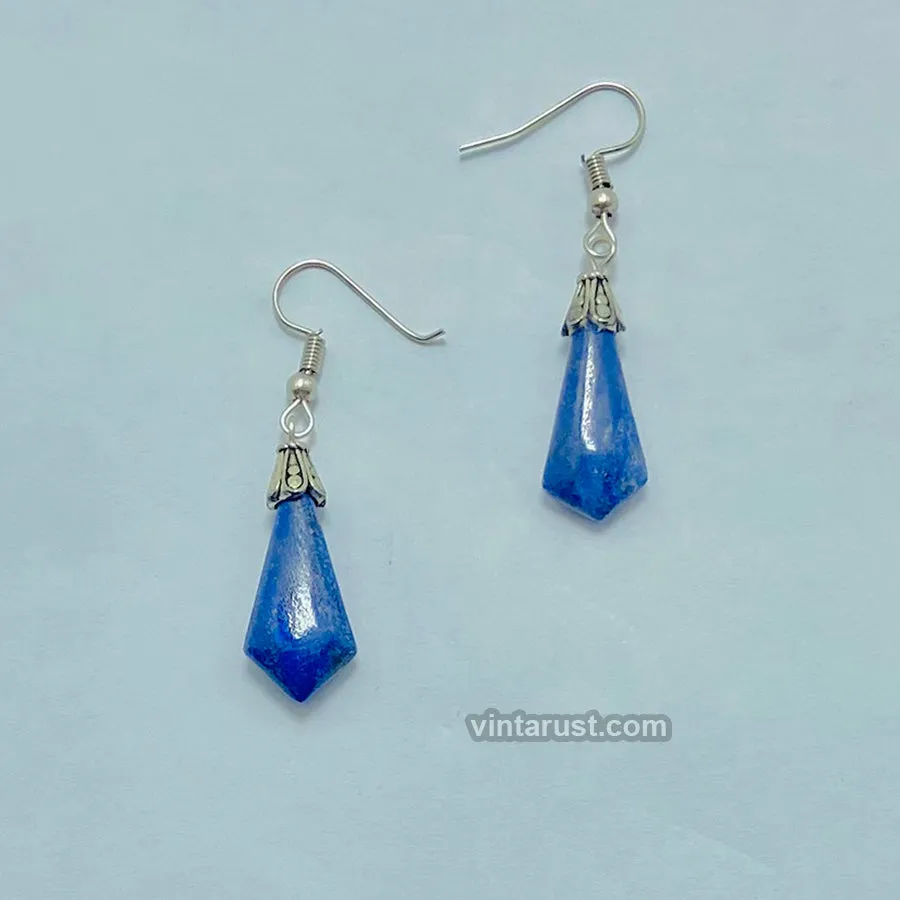 Lapis Lazuli Gemstone Dangle Earrings