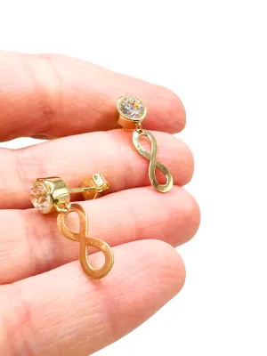 Lesotho Jewellery 14k Gold Earrings for Women - 2.41 Grams, Length - 2 cm