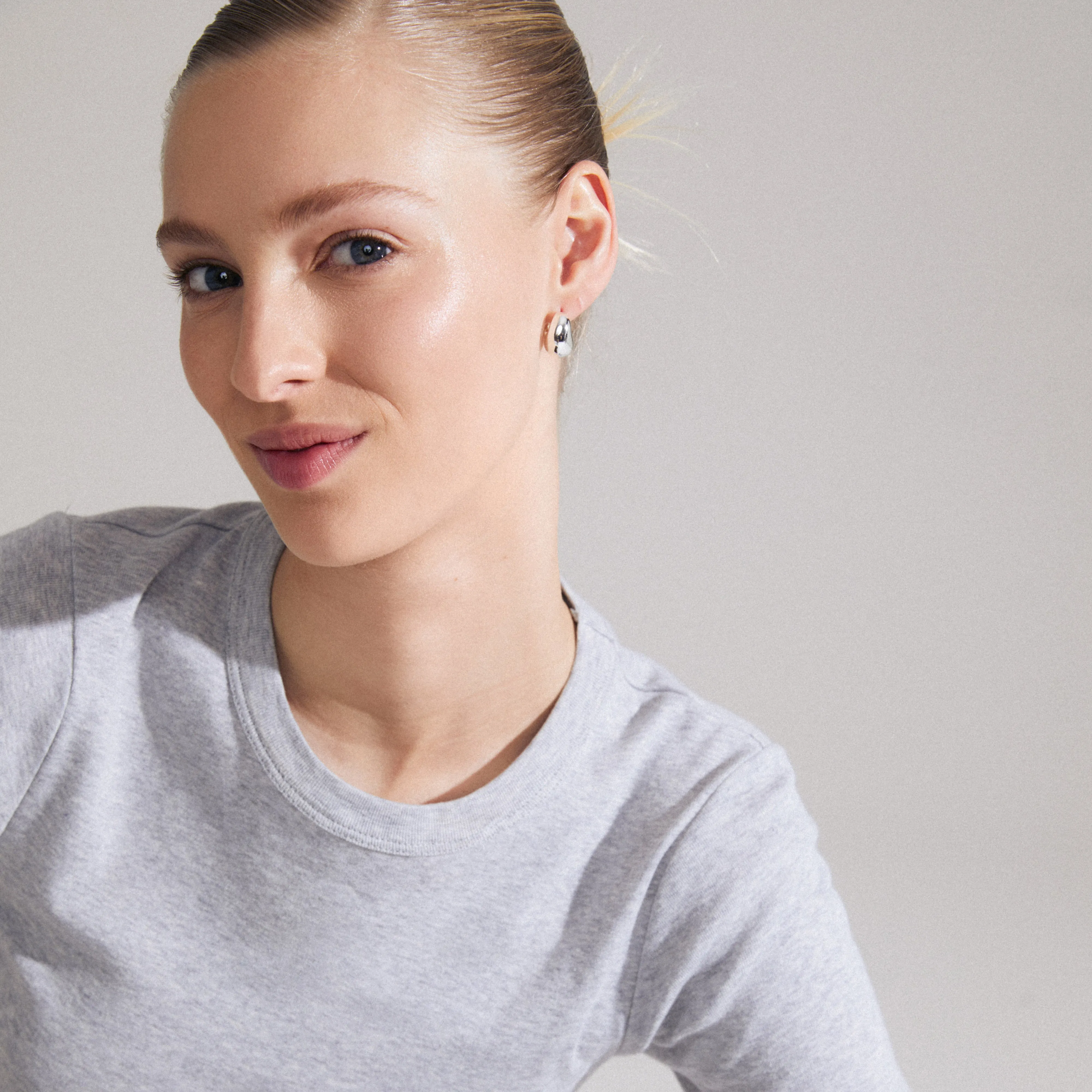 LIGHT chunky earrings silver-plated