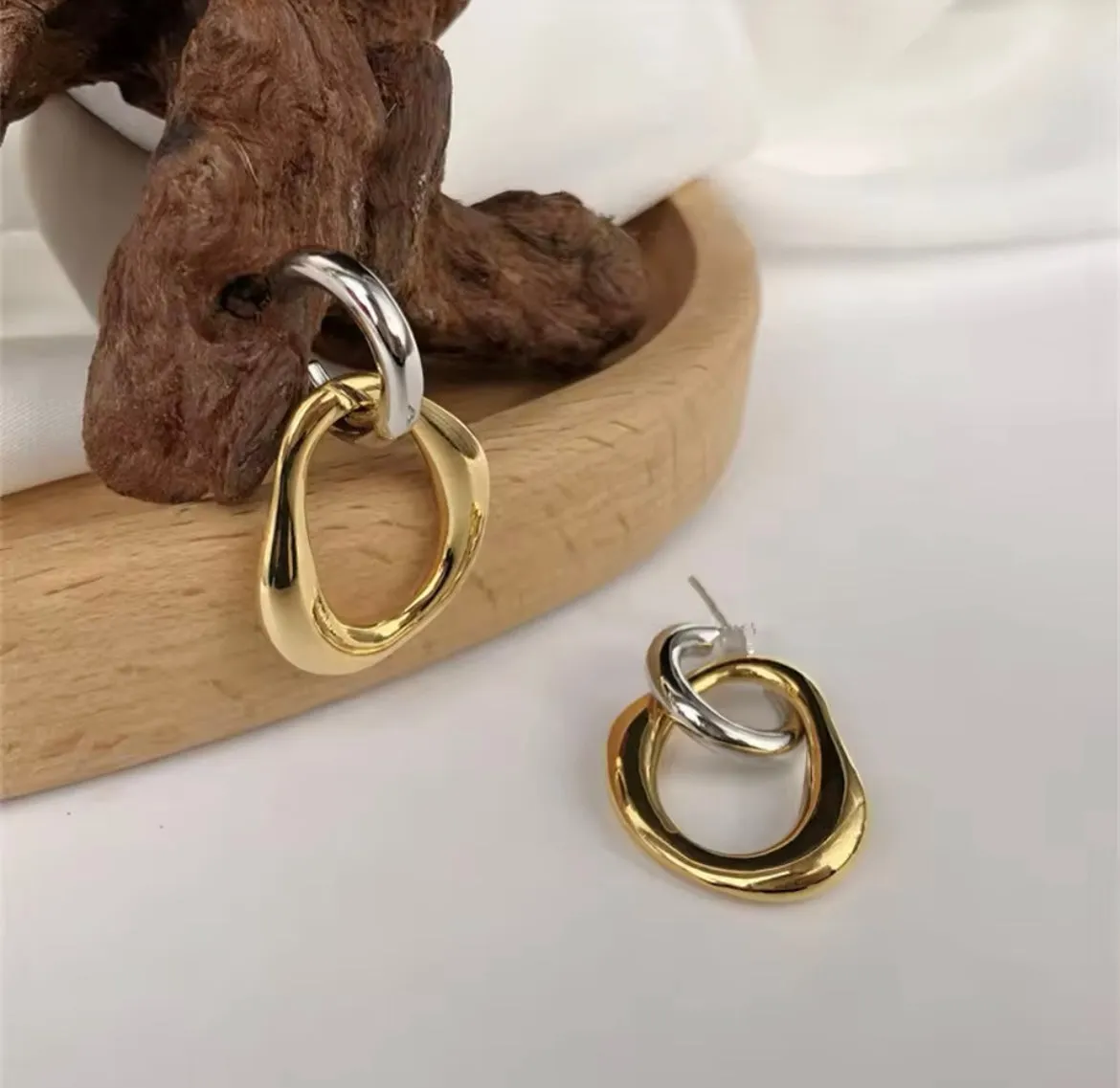 Luxe Dual-Tone Hoops