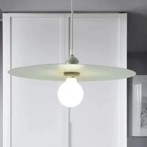 Macaron Pendant Light with Metal Disc Shade, Multi Color Options and Single Bulb