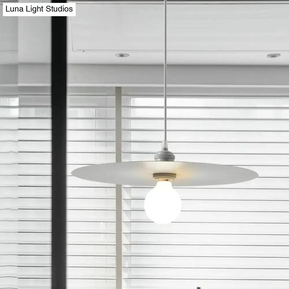 Macaron Pendant Light with Metal Disc Shade, Multi Color Options and Single Bulb