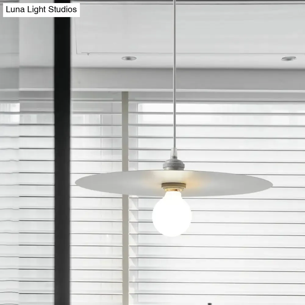 Macaron Pendant Light with Metal Disc Shade, Multi Color Options and Single Bulb