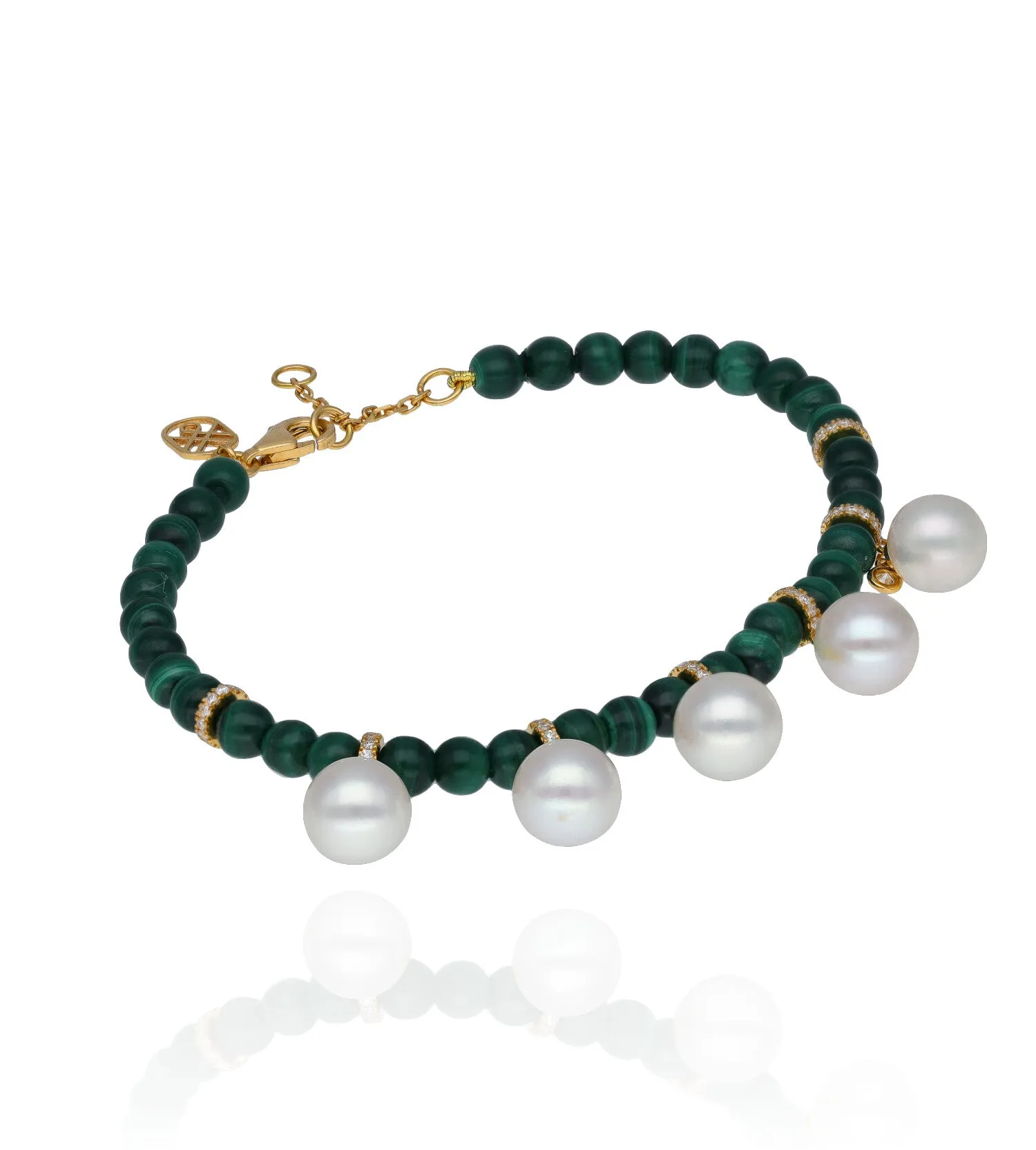 Malachite perlée bracelet