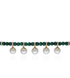 Malachite perlée bracelet
