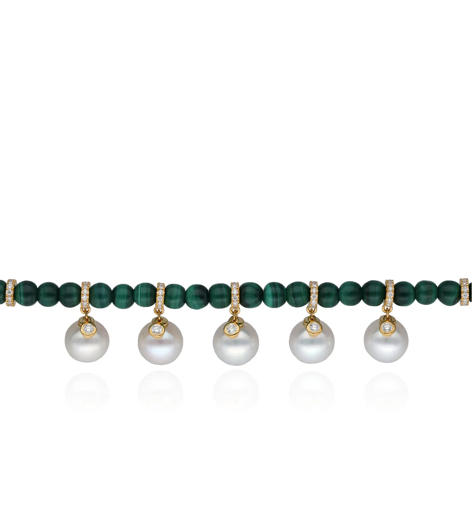 Malachite perlée bracelet