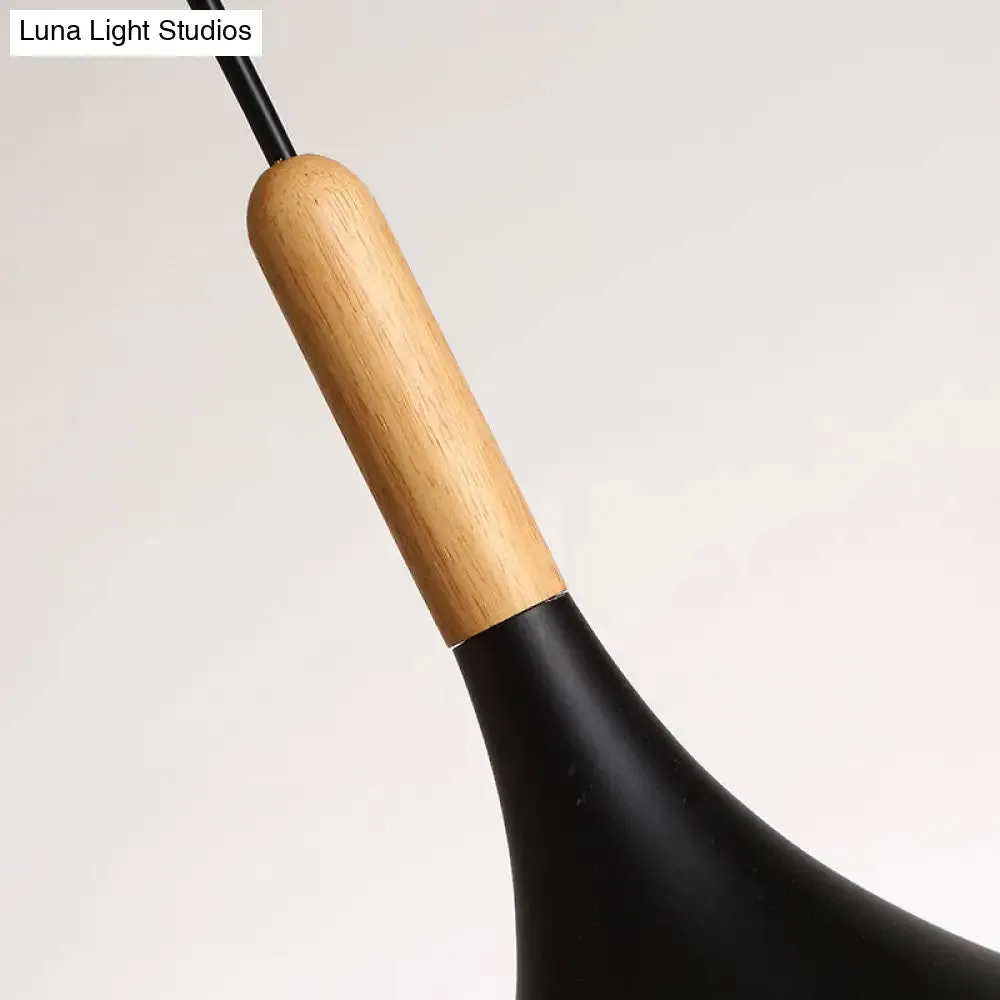 Metallic Dome Pendant Lamp - Simple Style, 1 Head, Black/White - Ideal for Dining Rooms - Available in 12.5" and 16.5" Width