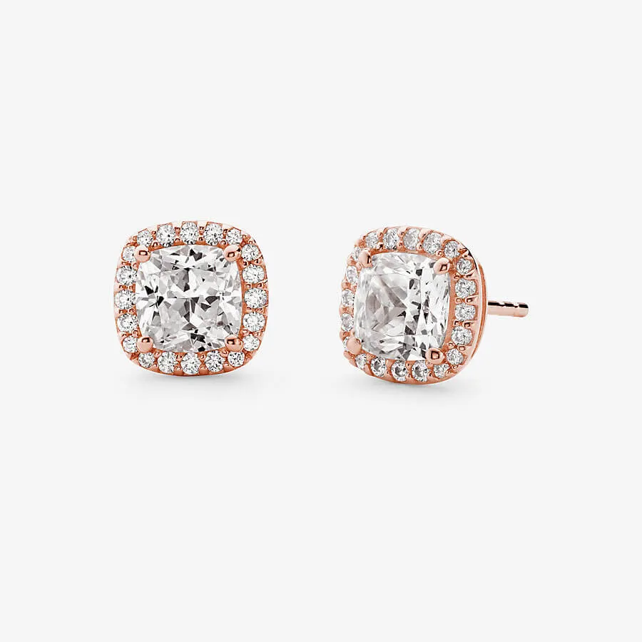 Michael Kors Precious Metal-Plated Sterling Silver Pavé Stud Earrings, Pink/Gold