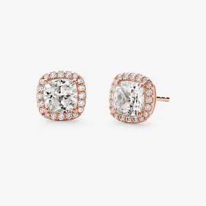 Michael Kors Precious Metal-Plated Sterling Silver Pavé Stud Earrings, Pink/Gold