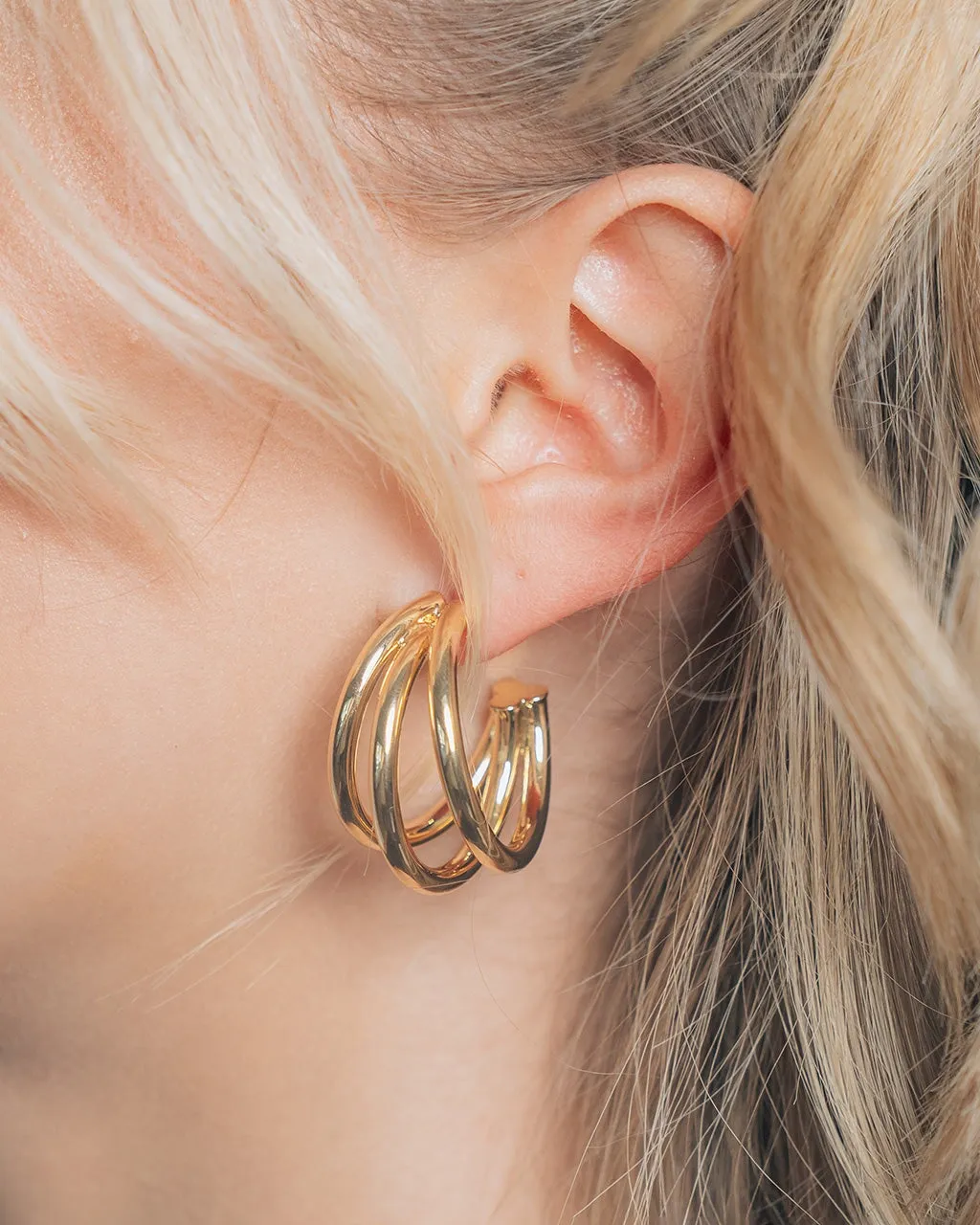 Michaela Triple Hoop Earrings