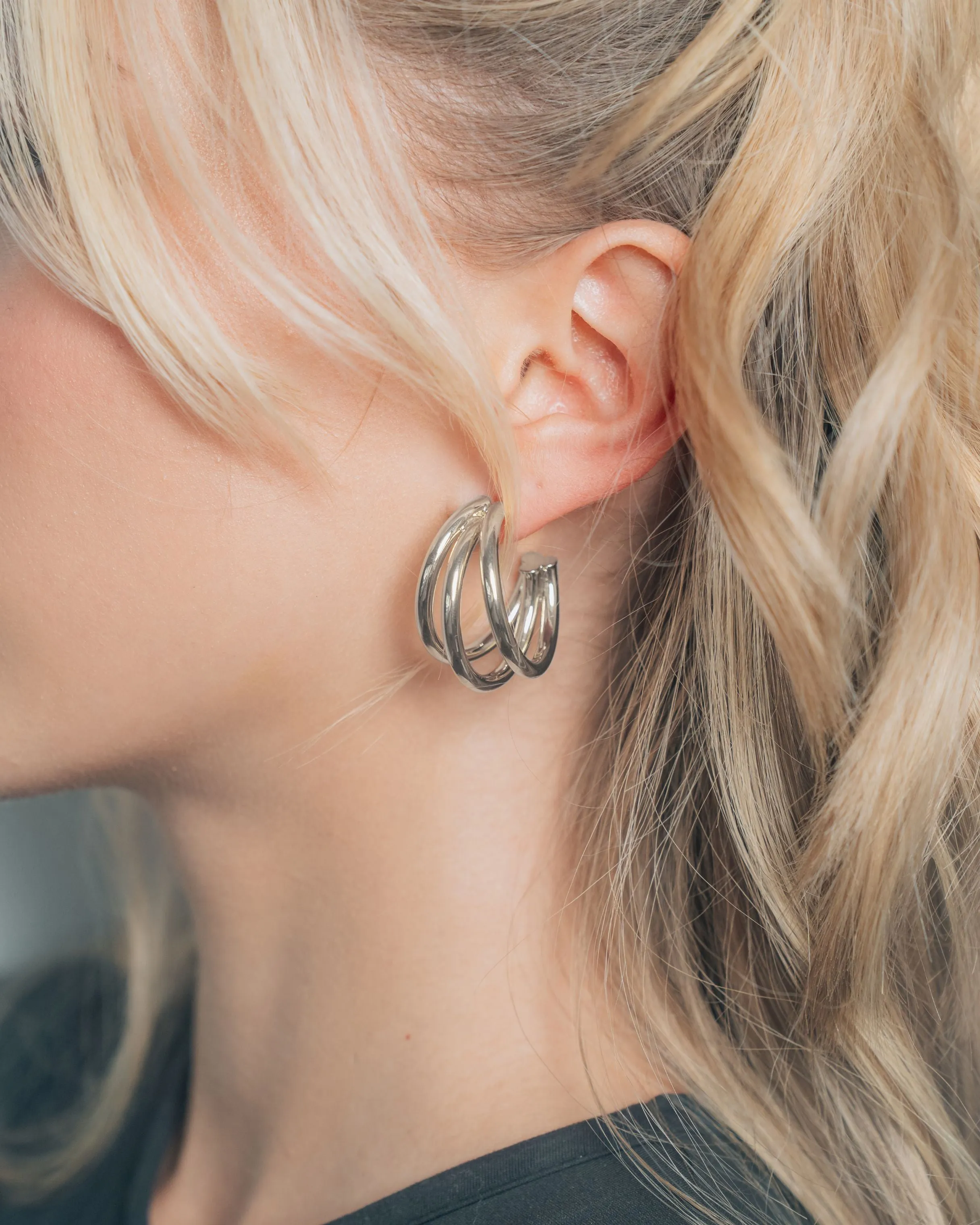 Michaela Triple Hoop Earrings